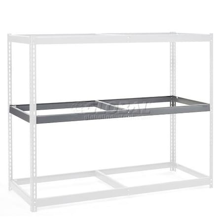 Global Industrial Additional Shelf, Double Rivet, No Deck, 72inW x 24inD, Gray 601258